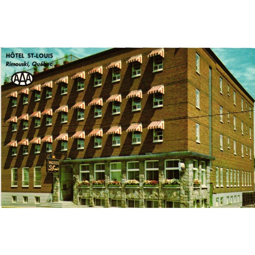Vintage Hotel St-Louis Postcard Rimouski Quebec Canada Chrome W Schermer Unpost