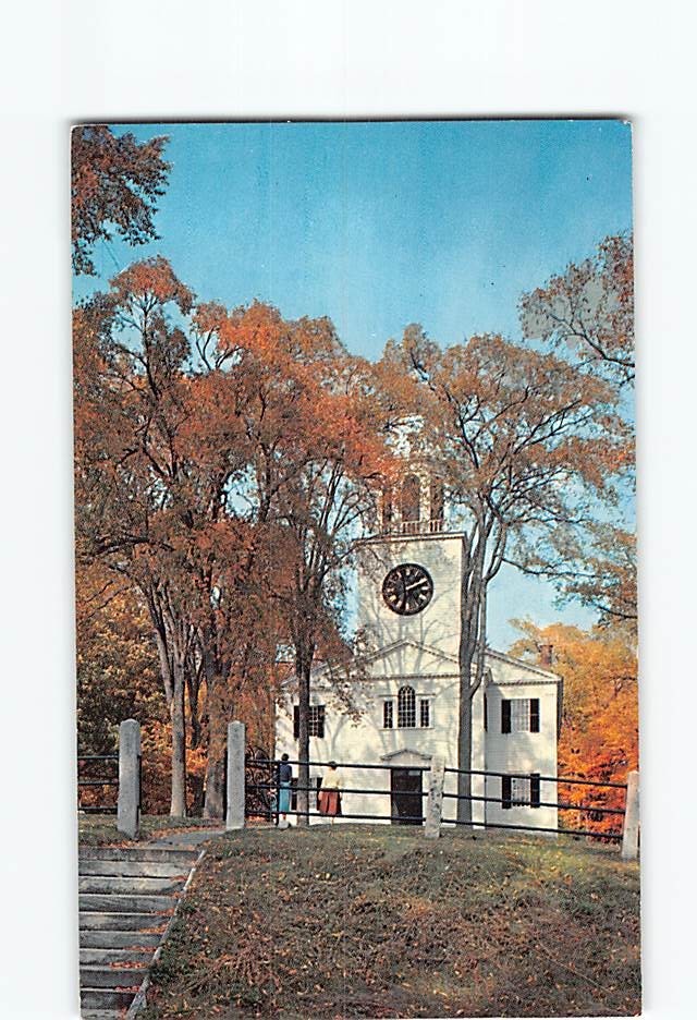 Postcard Church on the Hill Lenox Massachusetts USA