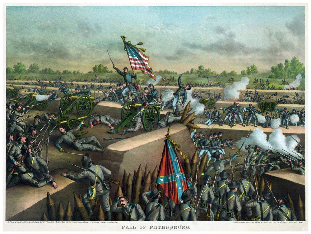 Decor War Poster.Fine Graphic Art. Fall of Petersburg. Home Wall Design. 1223