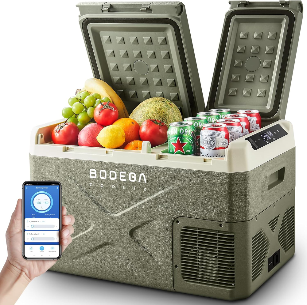 COOLER 12 Volt Car Refrigerator, Portable Freezer Dual Zone APP Control, 26Quart
