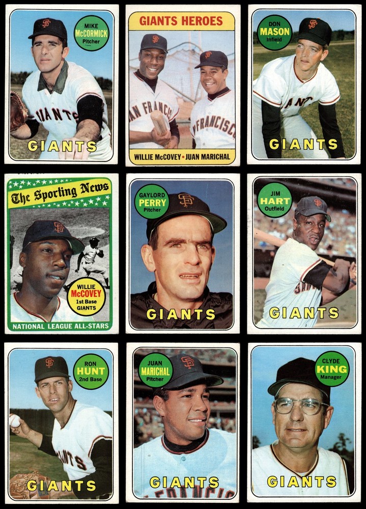 1969 Topps San Francisco Giants Near Team Set 4 - VG/EX 7009961 (25 / 32 cards)