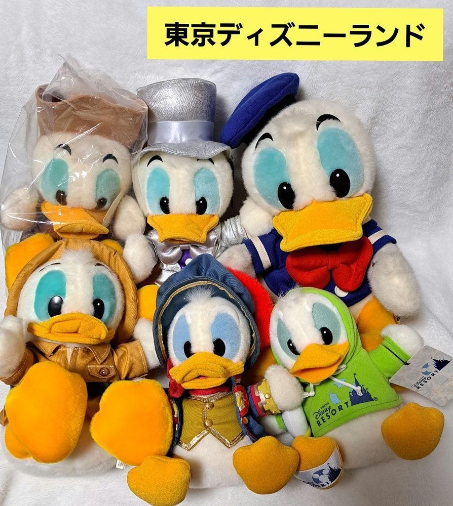 Donald Duck plush toy set of 6 Tokyo Disneyland with tag #3d31c3