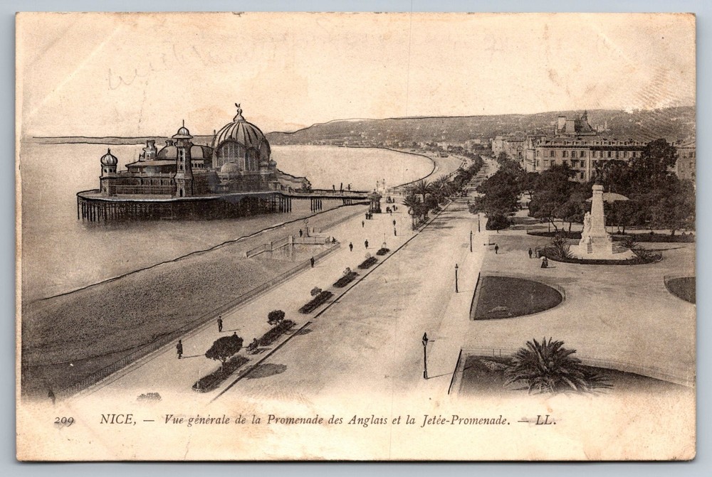 Postcard Nice France Promenade Des Anglais Et Palais De La Jetee