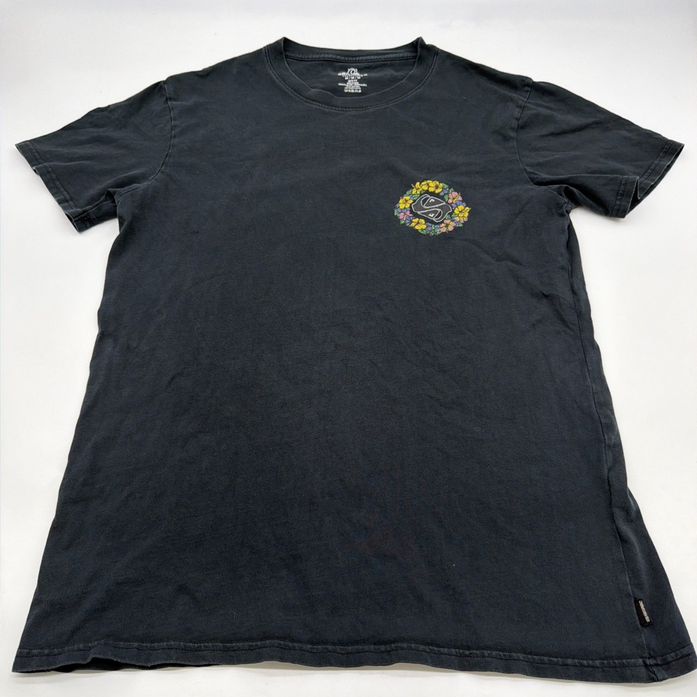 Quicksilver Collection 90’ Fit T-shirt Men M Black Graphic 100% Cotton.#45498