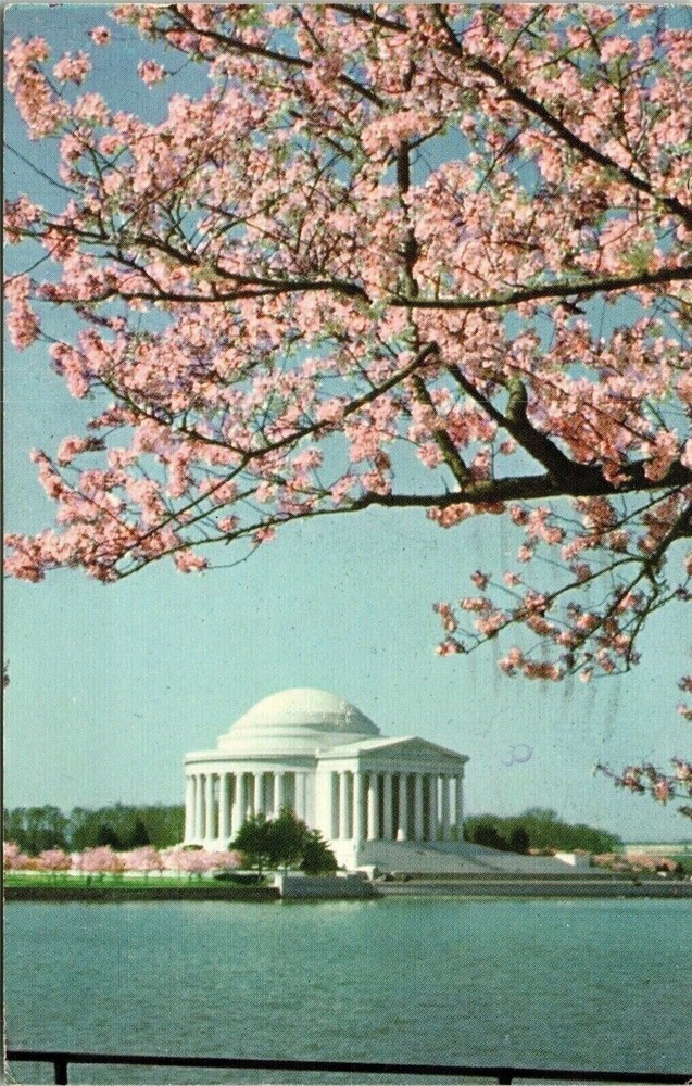 Jefferson Memorial Washington DC Postcard Cancel PM Portsmouth VA WOB Note VTG