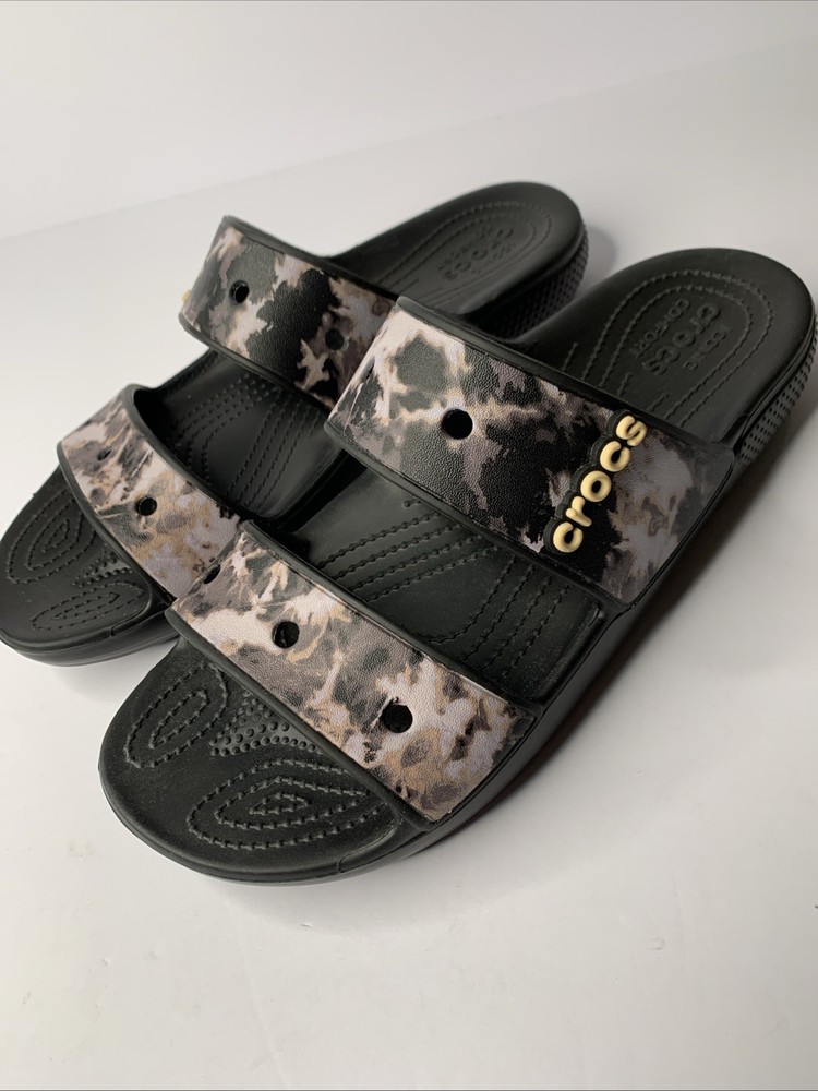 Crocs Bleach Dye Slide Sandals Men's Size 10 Slip On Foam Comfort Beach Women 12