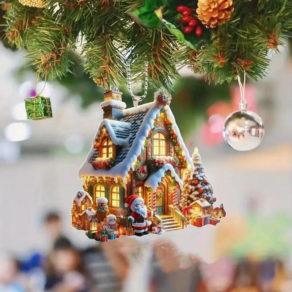 🔥Christmas House Cute Hanging Ornaments Santa Claus Tree Pendant Home Decor