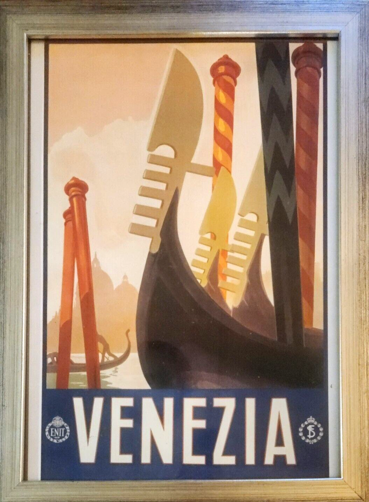 2014 VENEZIA VENICE ITALY - Vintage 18x14 FRAMED WALL PRINT POSTER 256842.