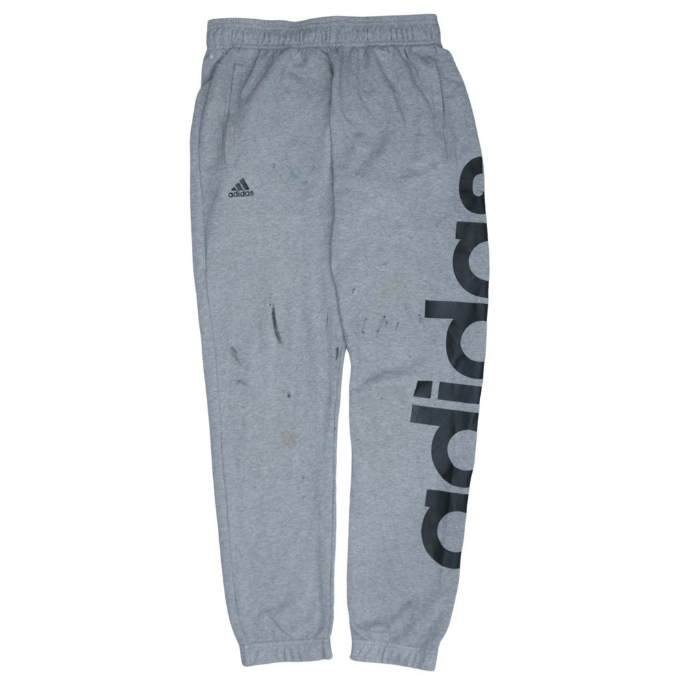Adidas Mens Joggers Grey Climalite Tapered Leg Elastic Waist Cuffed Pockets M