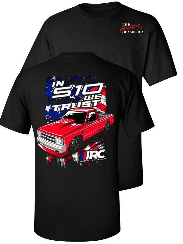 In S10 We Trust T-Shirt ? American Flag Chevy Truck Graphic Tee,Car Lover Tee