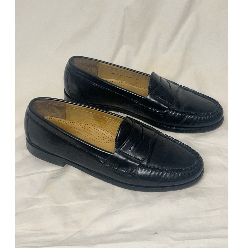 Cole Haan Heritage Pinch Penny loafers in black leather 10.5D 03503