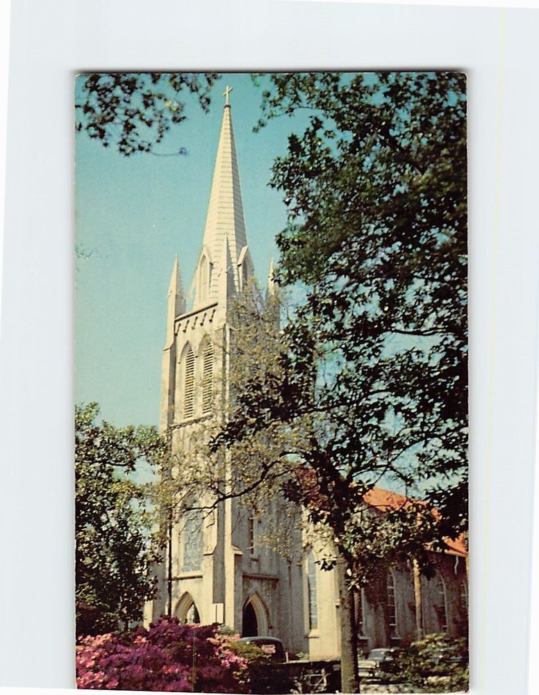 Postcard St. John's Episcopal Church Savannah Georgia USA