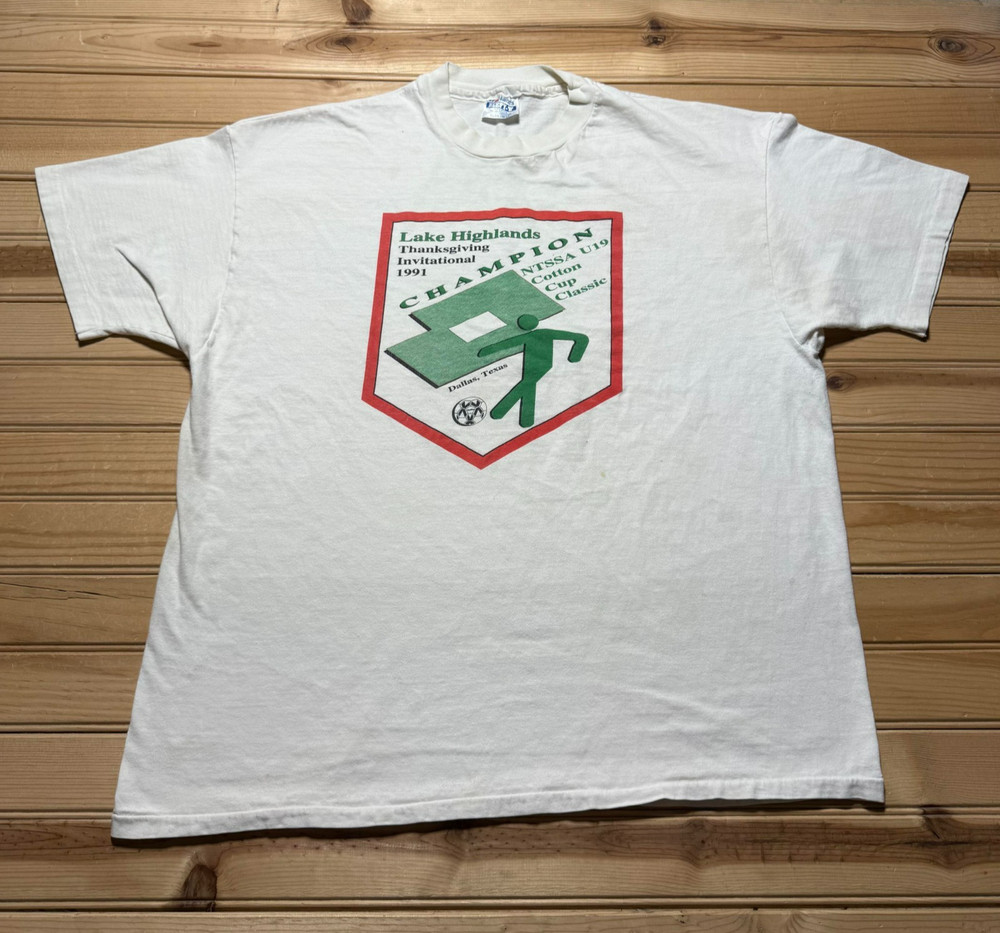Vintage 90s 1991 Lake Highlands Dallas Texas Thanksgiving Invitational Shirt XL