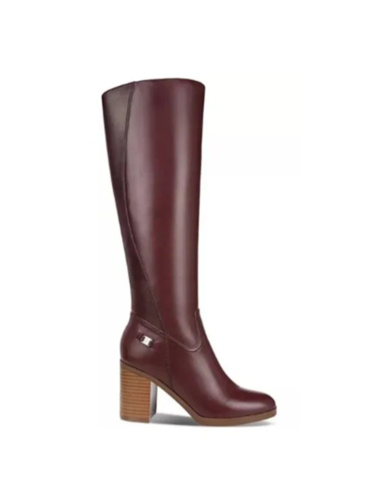 GIANI BERNINI Womens Maroon Odettee Almond Toe Block Heel Riding Boot 11 M