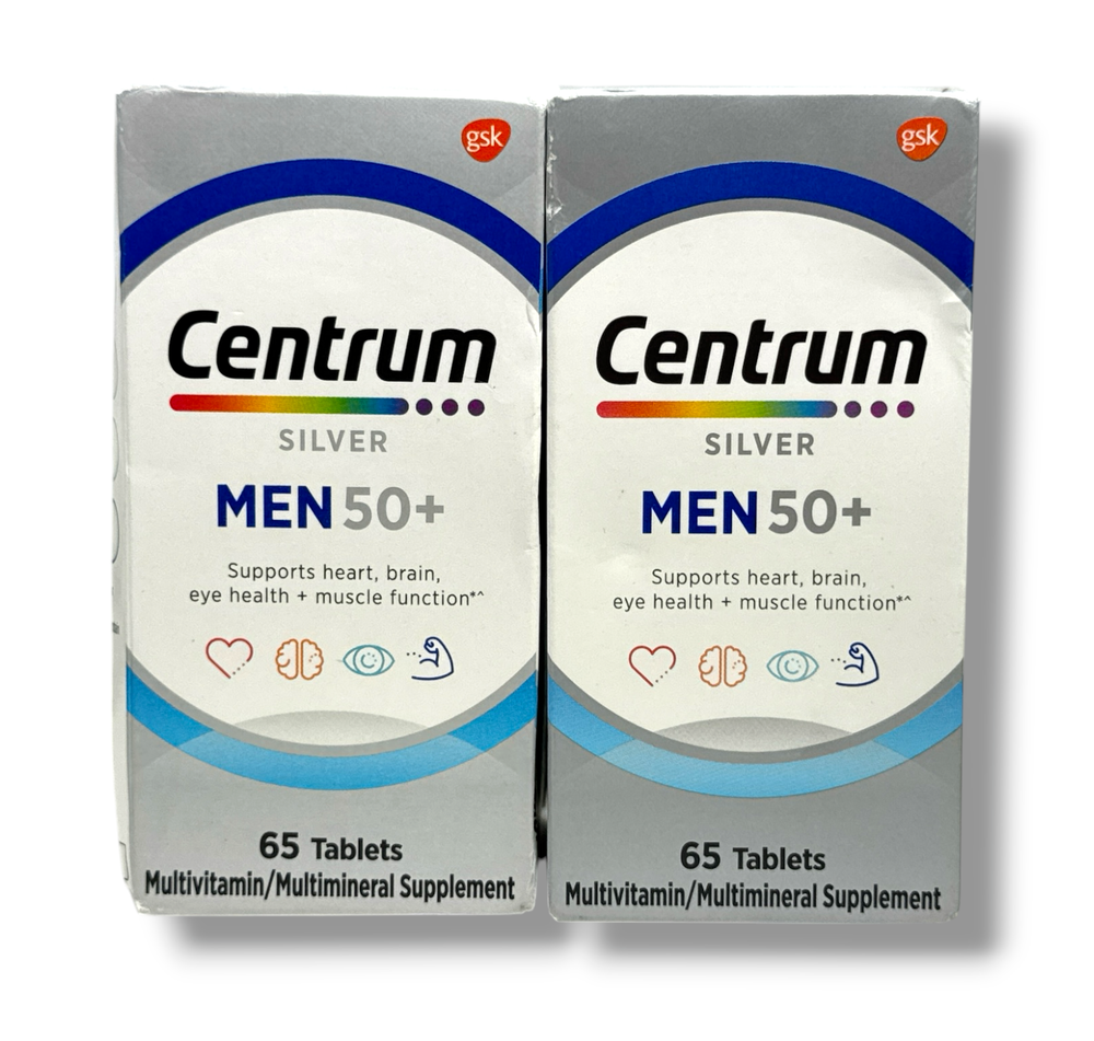 Centrum Silver Men50+ Multivitamin/Multimineral Supplement -65 Tablets- LOT OF 2