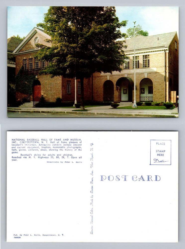 Cooperstown, NY-New York, National Baseball Hall of Fame Museum Vintage Postcard