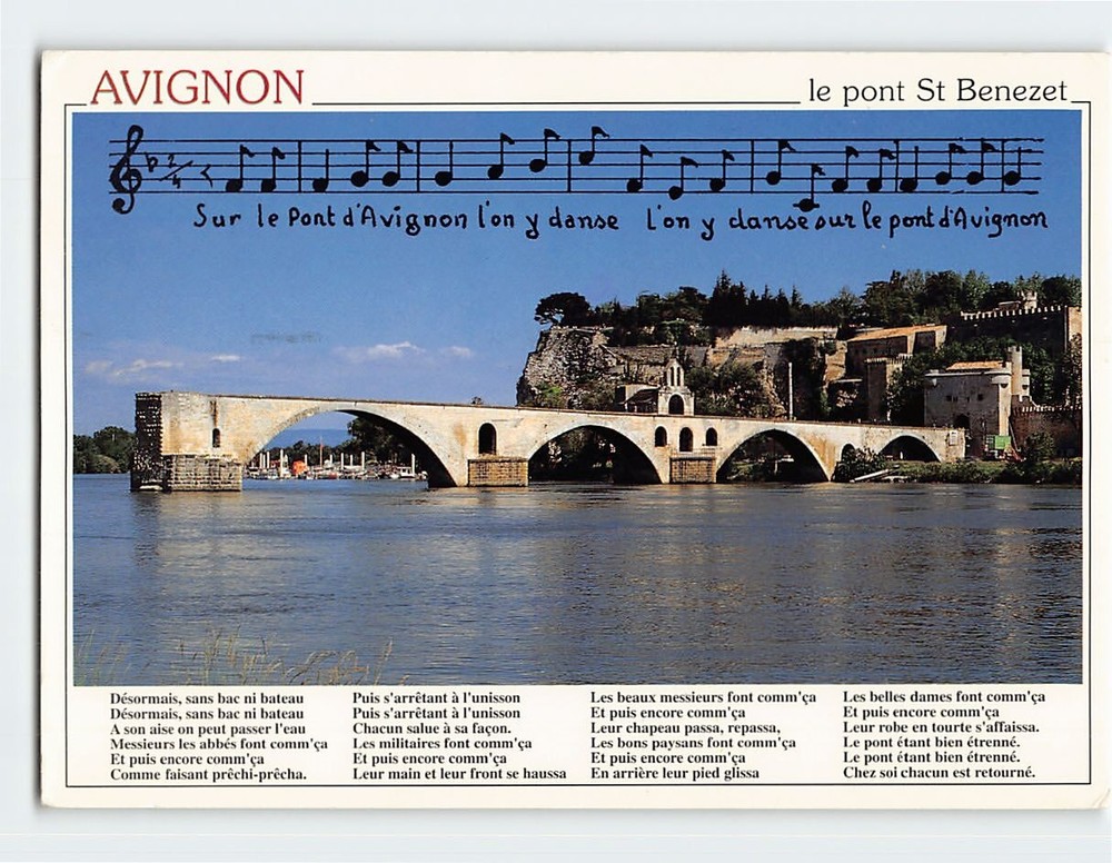 Postcard le pont St. Benezet Avignon France
