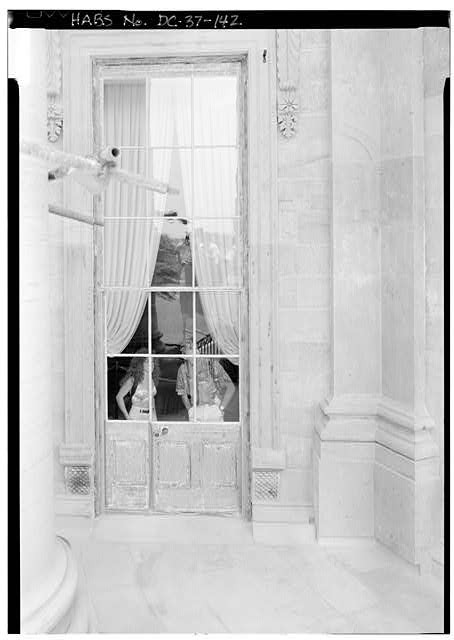 Photo:Washington DC White House South Porch Red Room Door 1930s