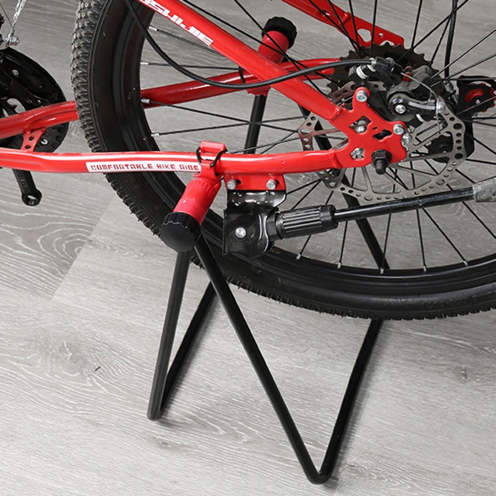 Bike Stand Foldable Bicycle Repair Rack Wheel Hub Parking Storage Black  ⇖