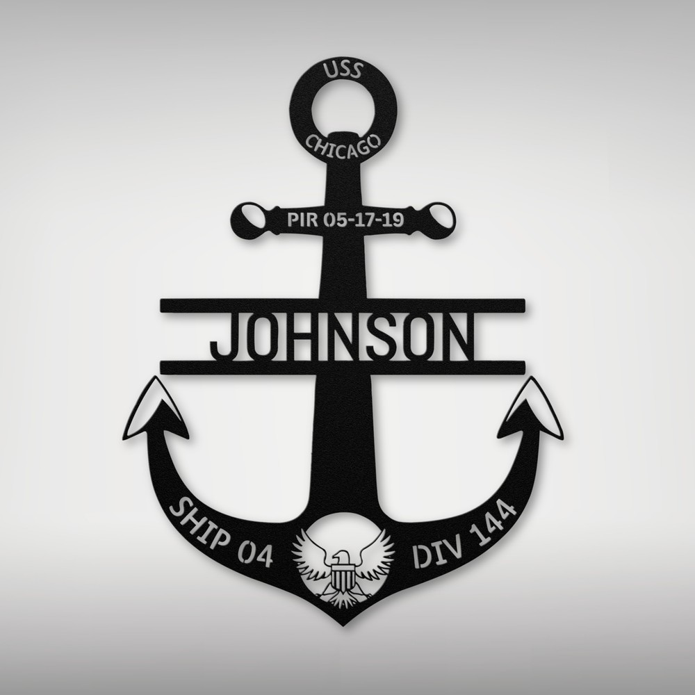 Custom Navy Boot Camp PIR Graduation Anchor Wall Metal Art Personalized Artwork