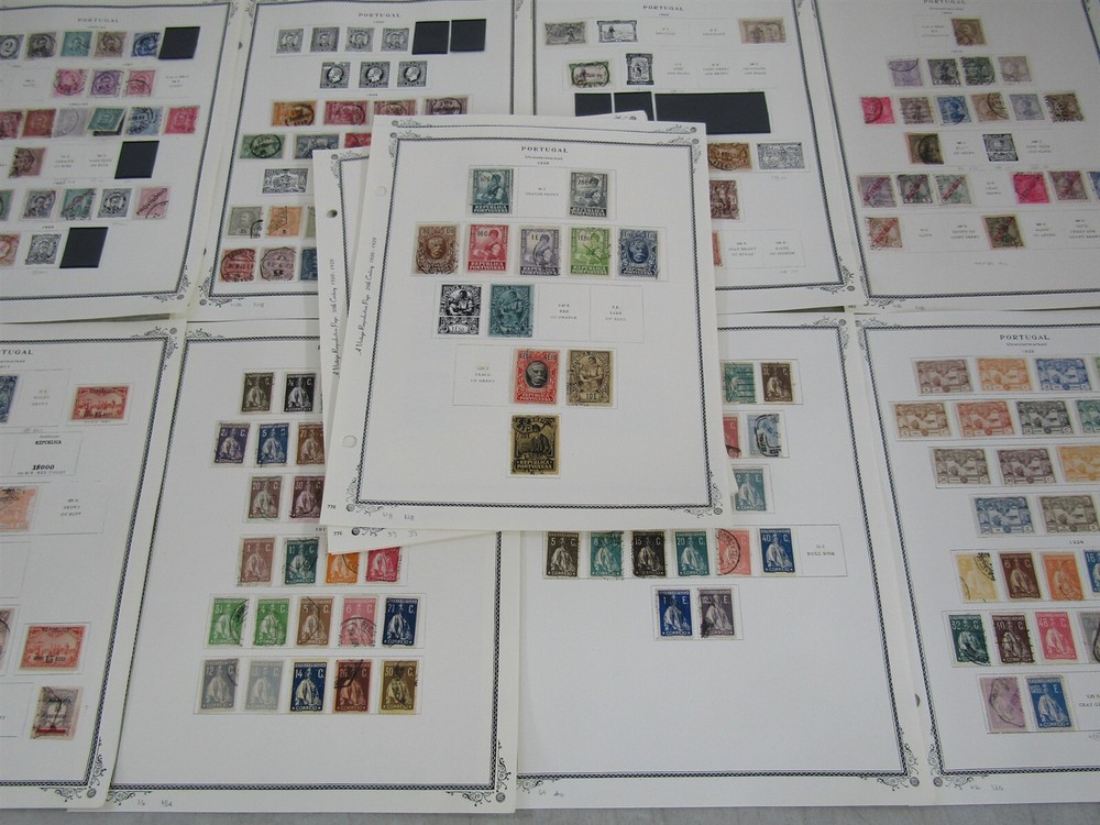 Nystamps Portugal area many mint stamp collection album page high cost j3ql