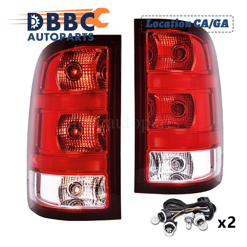 GMC Sierra 2007-2013 Left Right Tail Lights Rear Lamps 1500 2500 3500HD