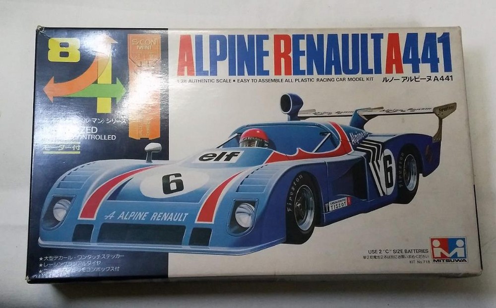 Mitsuwa 1/28 Renault Alpine A44 Scare Racing Vintage Plastic Model Kit