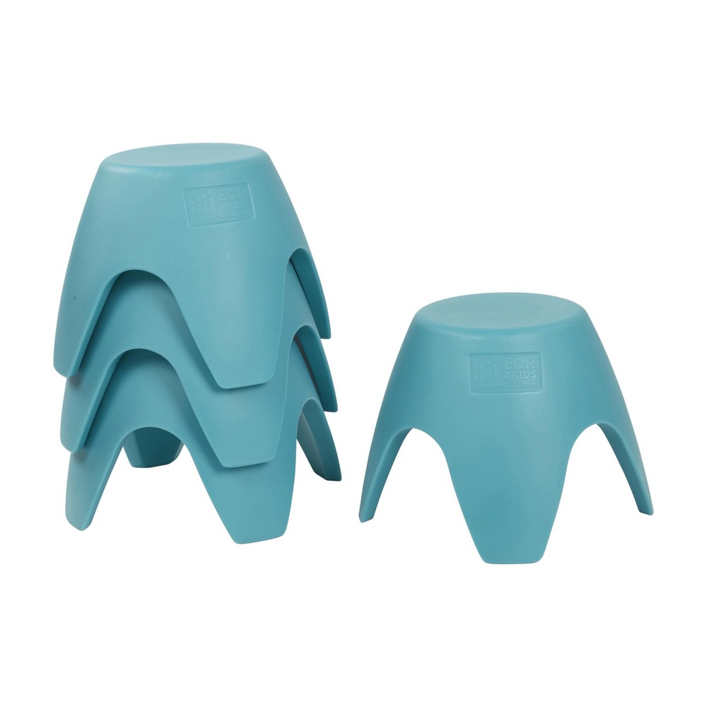 Ayana 4-Pack Turquoise Flexible Seating Stool Set