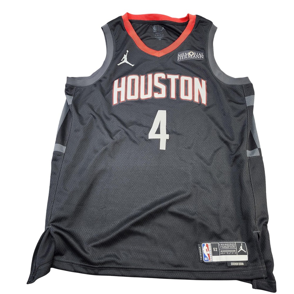 Jordan Houston Rockets Jalen Green 4 Statement Edition Jersey Black Mens XL 52