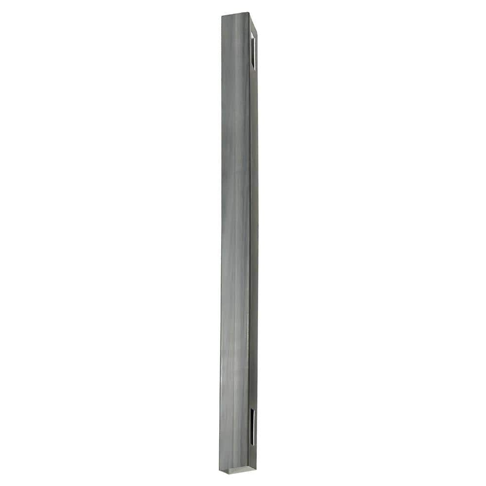 5x5x8 ft Woodgrain Vinyl Fence Post in Hazy Gray