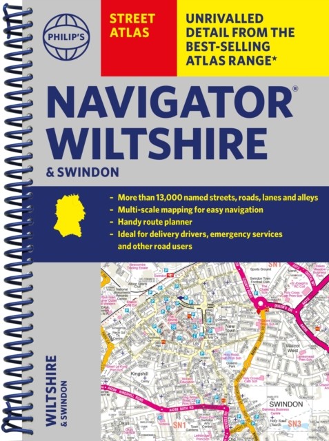Philip's Navigator Street Atlas Wiltshire and  by Philip's Maps SPIRAL-BOUND