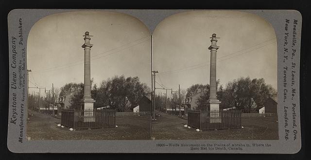 Wolfe Monument on the Plains of Abraham, where the hero met his death, Canada