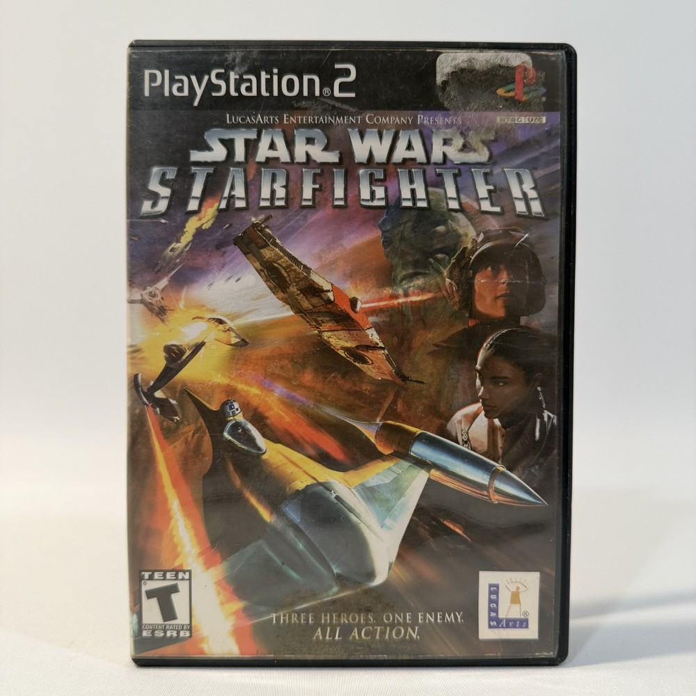 Star Wars Starfighter Sony PlayStation 2 PS2 Space Combat Flight Video Game