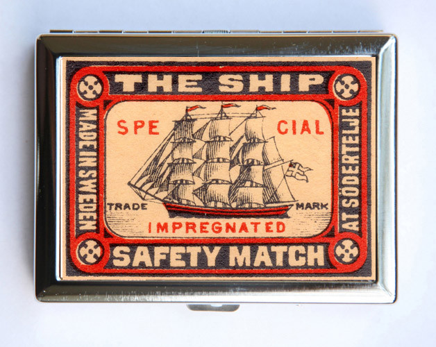 The Ship Sailor Cigarette Case Wallet Business Card Holder