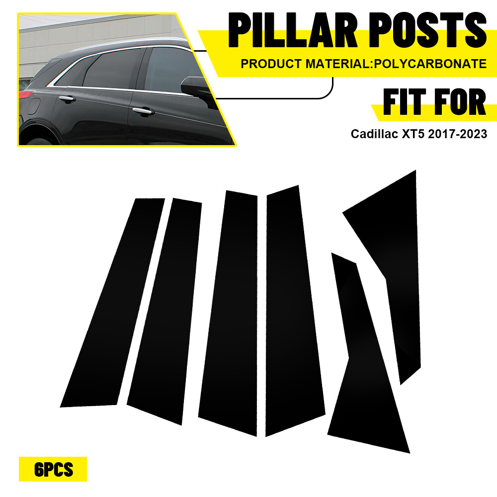 2017-2023 Cadillac XT5 Piano Black Window Pillar Post Door Trim Cover