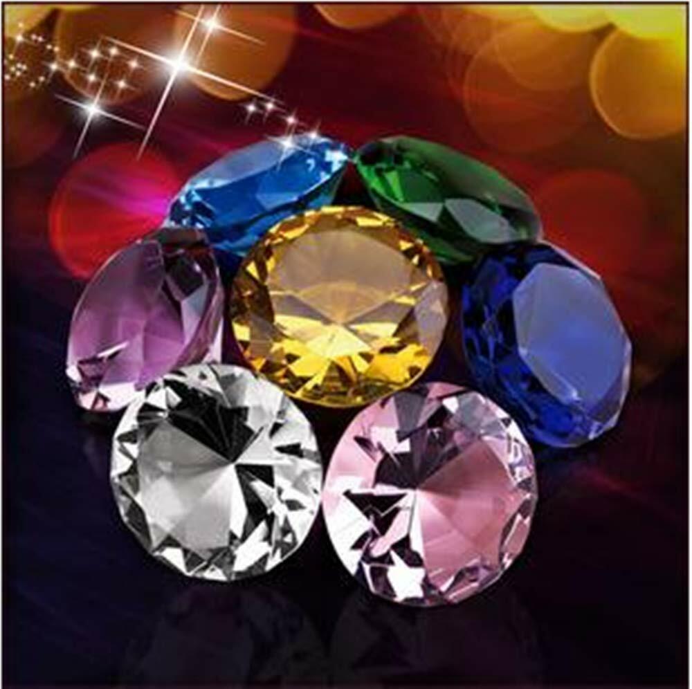 100mm/4'' Home Office Decor Wedding Decoration Glass Diamond Shaped Paperweight