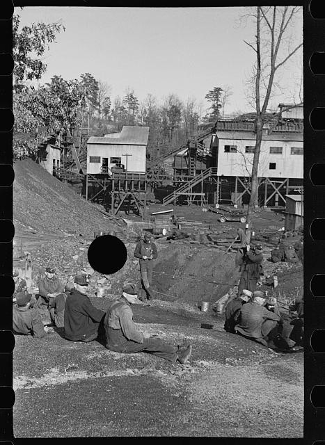 Walker County Alabama Bankhead Mines coal miners 1937 mine yard excerpt
