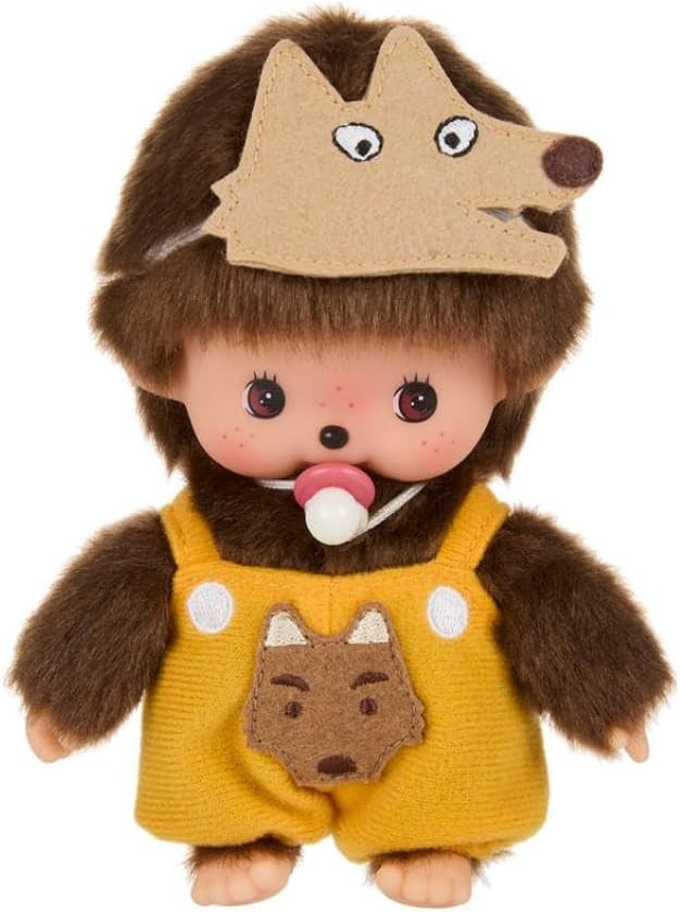 Sekiguchi 244577 Monchhichi Revival Baby Chitch Wolf Plush Doll JP Ships
