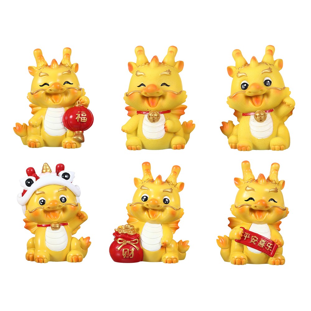Chinese New Year Dragon Figurine Dragon Sculpture Mini New Year Gifts Resin