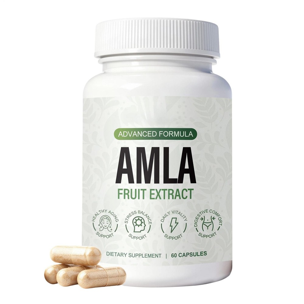 Organic Amla Capsules 1000mg – Indian Gooseberry Amla Fruit Supplement – Orga...
