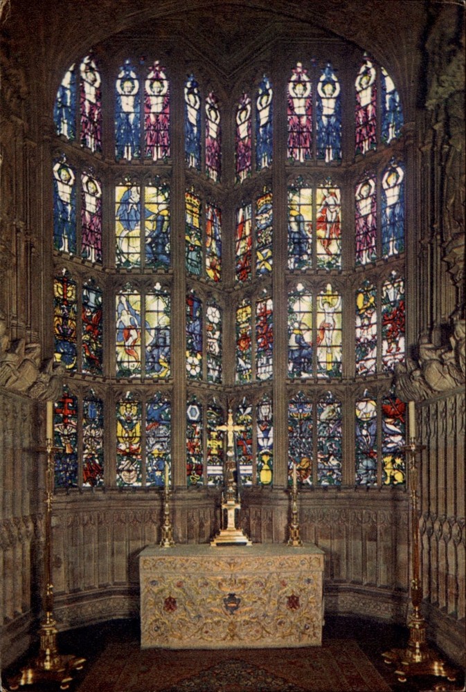Battle of Britain Memorial Chapel Westminster Abbey vintage postcard v352