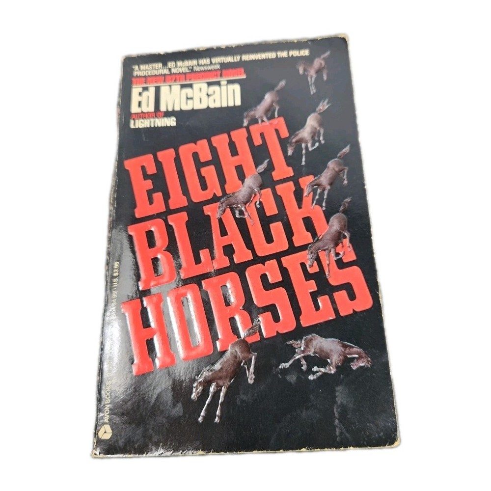 EIGHT BLACK HORSES, by Ed McBain  1986 paperback, 87th PRECINCT MYSTERY THRILLER