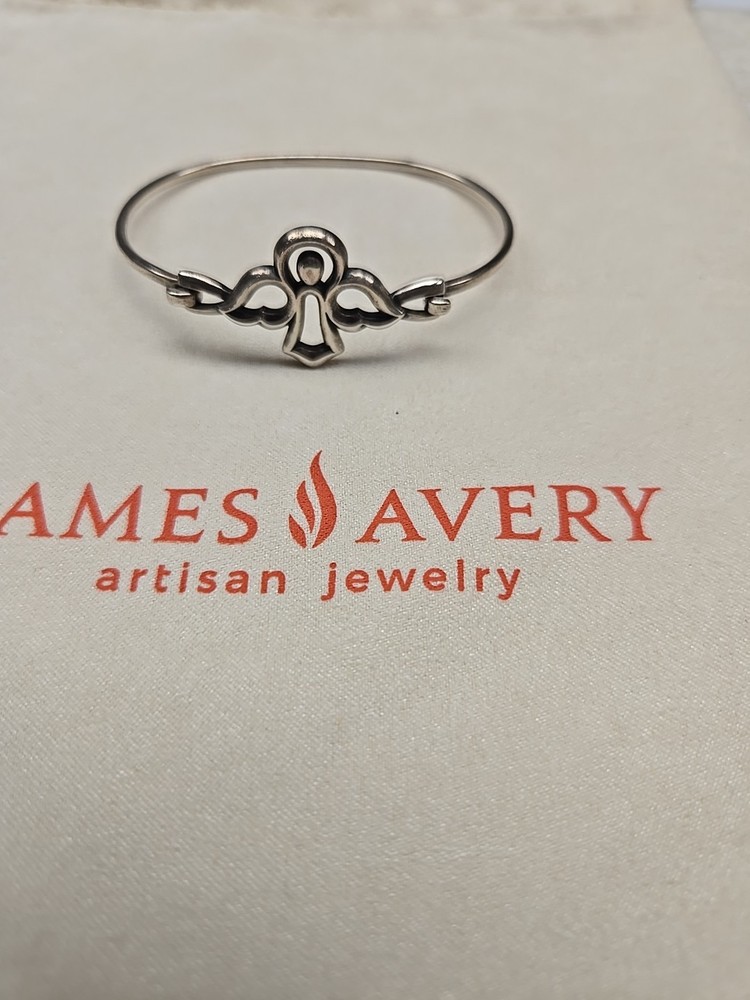 Retired James Avery Sterling Silver Angel Hook On Bracelet