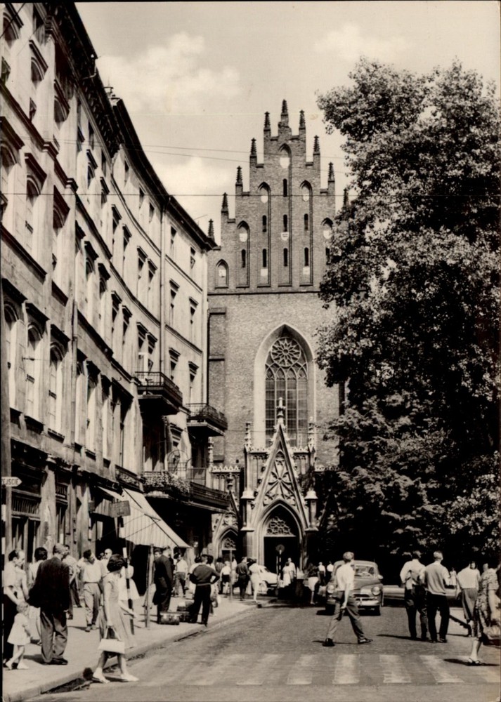 RPPC Gothic Church Krakow Poland vintage postcard h490