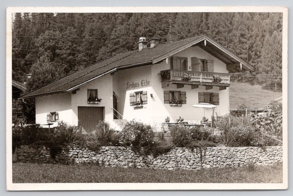 Landhaus Eiche Wiessee Germany Real Photo Postcard 1965 RPPC