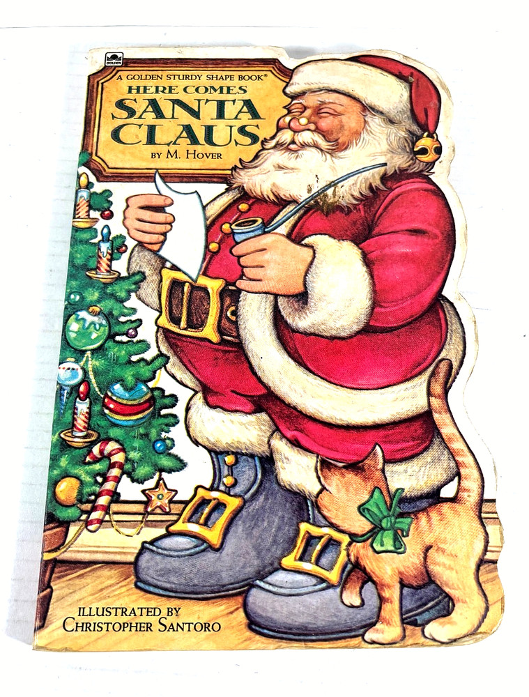 Here Comes Santa Clause, Golden Sturdy Shape Book, 1982