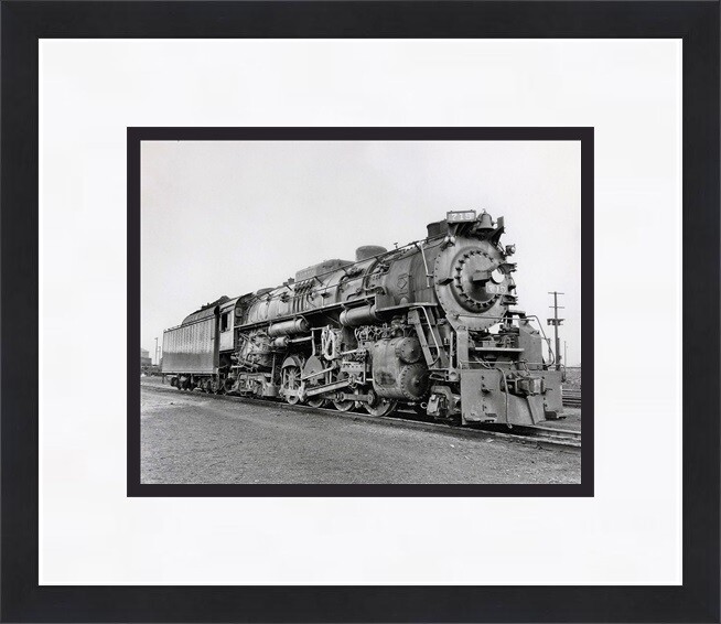 Classic Locomotive Print - NKP 2-8-4 Berkshire No. 715 NEWLY Custom Framed