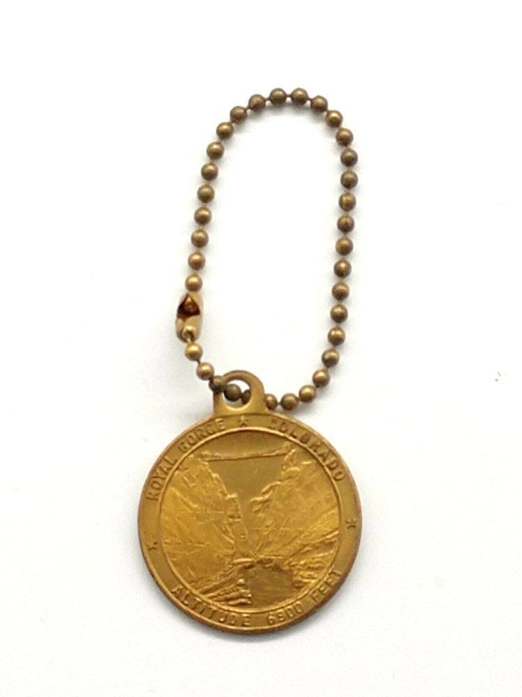Vintage Royal Gorge Suspension Bridge Colorado Keychain Keyring