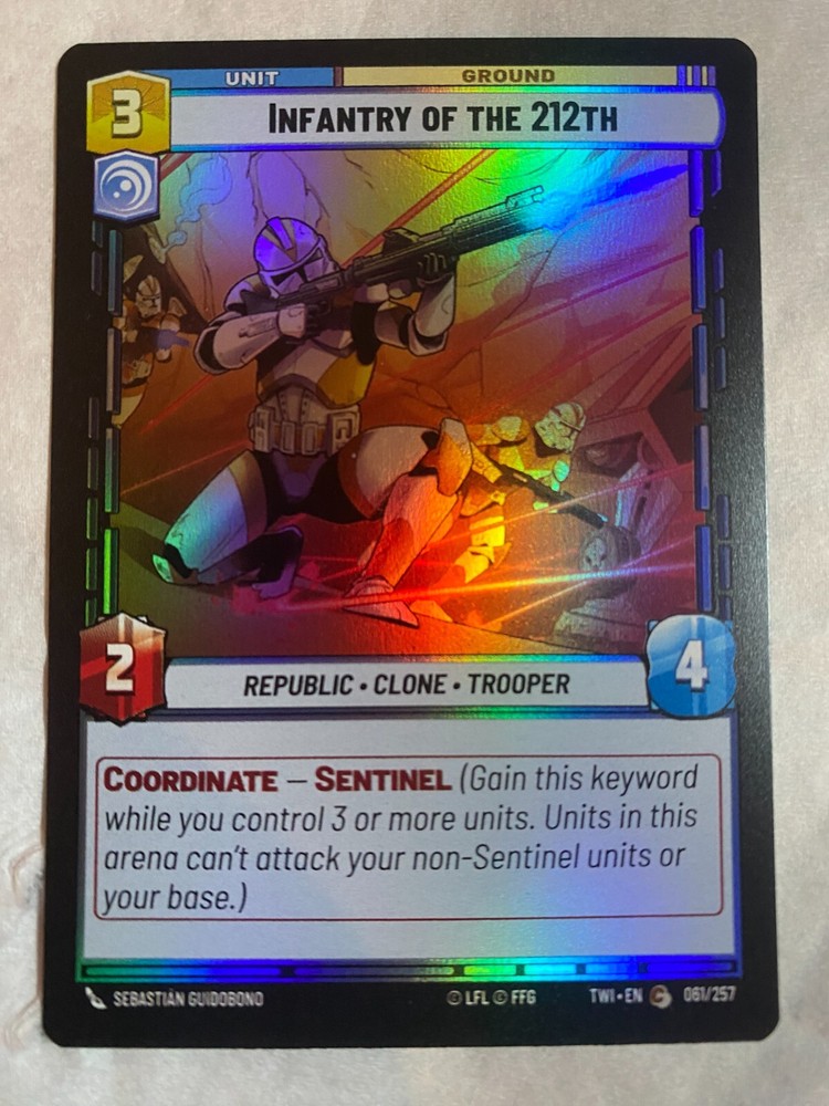 STAR WARS UNLIMITED TCG ToR INFANTRY of the 212th Foil Card NM