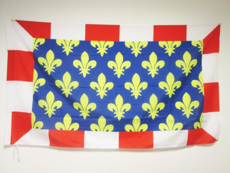 FRENCH DEPARTMENT OF INDRE-ET-LOIRE FLAG 3' x 5' for a pole - FRANCE FLAGS 90 x